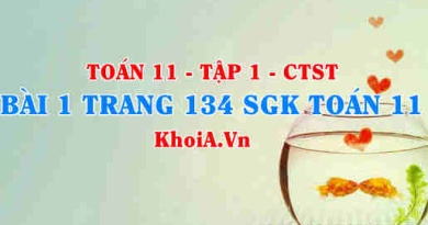 Bài 1 trang 134 SGK Toán 11 Tập 1 Chân trời sáng tạo